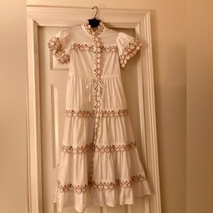 Celia B Malik Scalloped Dress in White.  Size is Small.